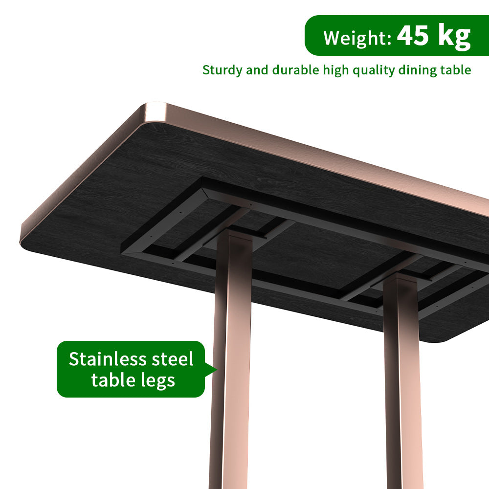 HUALIN Modern style restaurant stone pattern luxury rock slab dining table sintered stone dining table custom sizes and colors