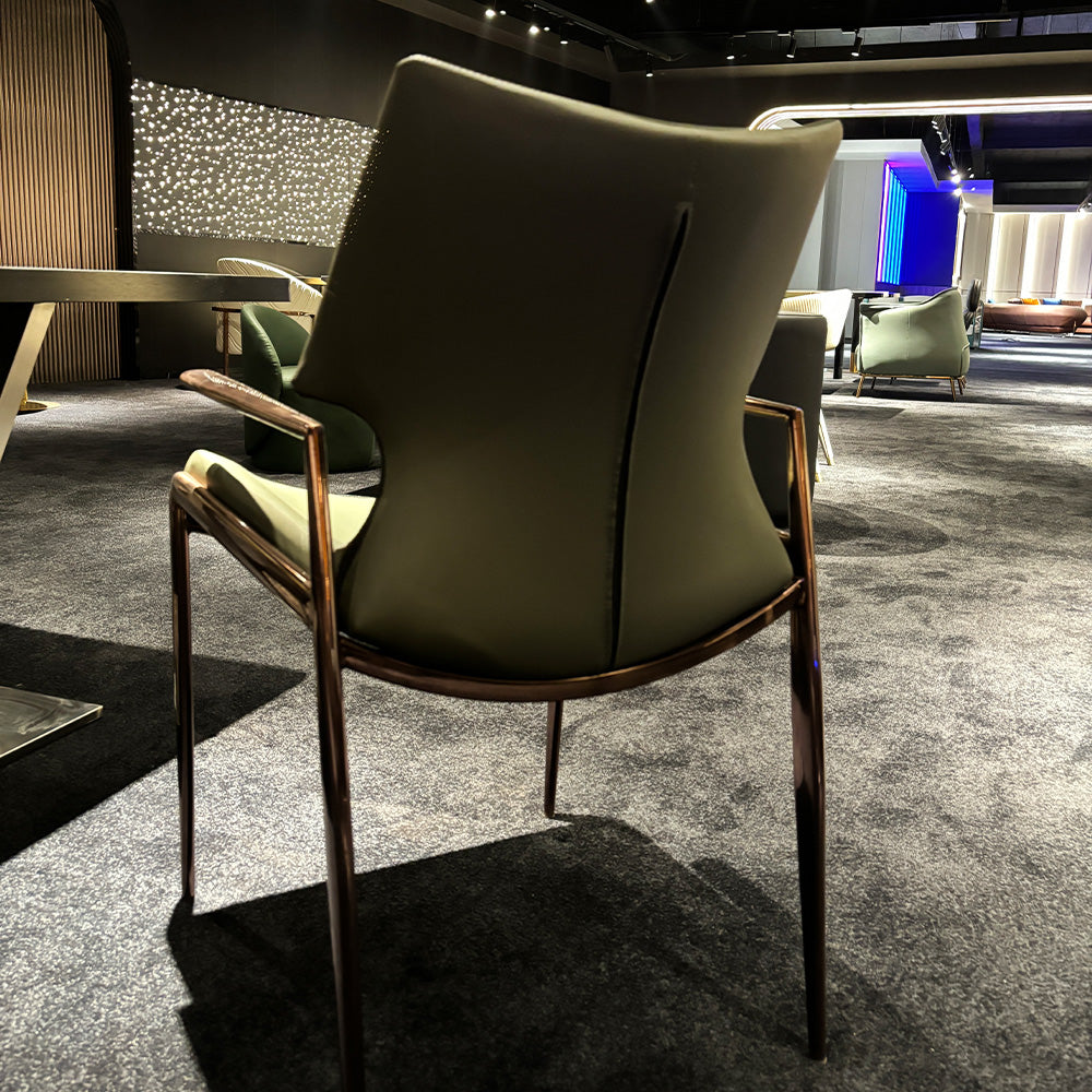 HUALIN Modern style theme restaurant luxury marble dining table with stainless steel legs, customizable size and color