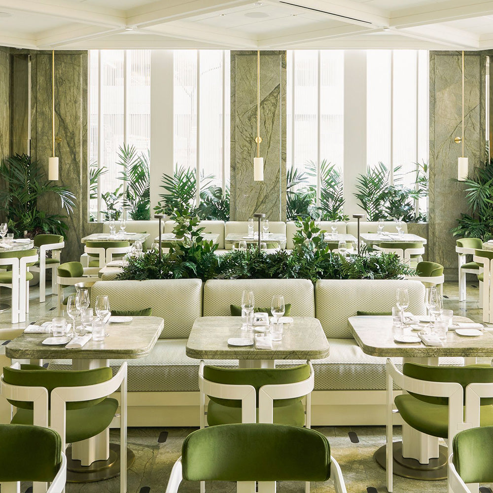 HUALIN Luxurious sintered stone dining tables, solid wood dining tables, dining chairs and comfortable booths. Customizable materials, colors and sizes