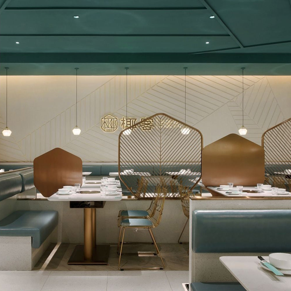 HUALIN Luxurious sintered stone dining tables, solid wood dining tables, dining chairs and comfortable booths. Customizable materials, colors and sizes