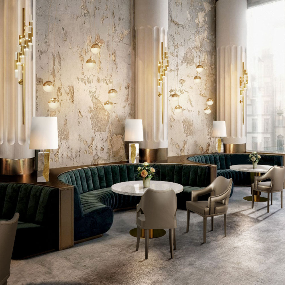 HUALIN Luxury restaurant hotel sofa booth customization
