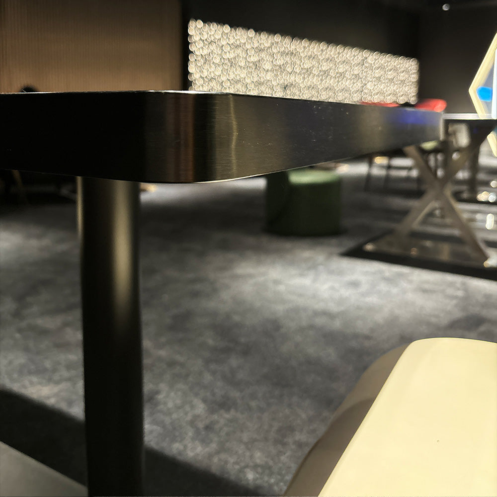 HUALIN Modern style theme restaurant luxury marble dining table with stainless steel legs, customizable size and color