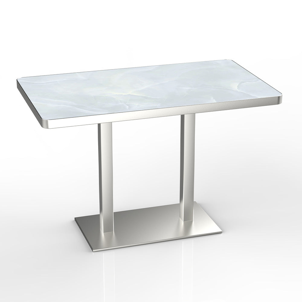 HUALIN Modern style restaurant stone pattern luxury rock slab dining table sintered stone dining table custom sizes and colors
