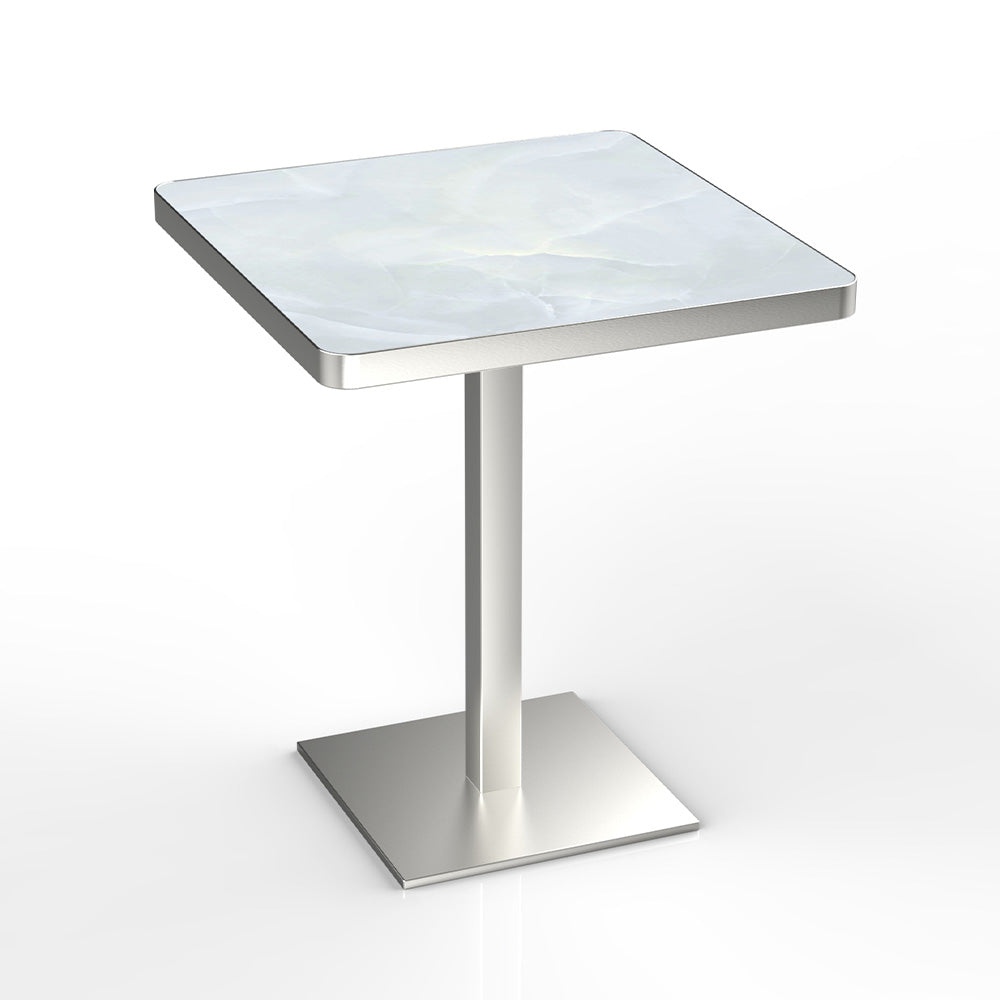 HUALIN Modern style restaurant stone pattern luxury rock slab dining table sintered stone dining table custom sizes and colors