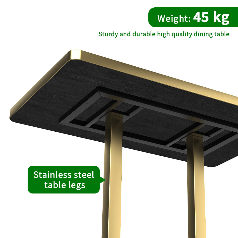 HUALIN Modern style restaurant stone pattern luxury rock slab dining table sintered stone dining table custom sizes and colors