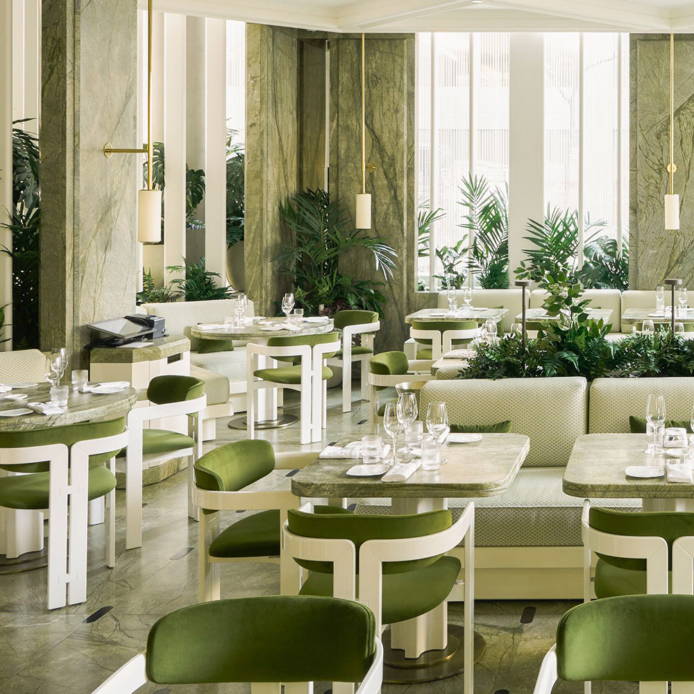 HUALIN Luxurious sintered stone dining tables, solid wood dining tables, dining chairs and comfortable booths. Customizable materials, colors and sizes
