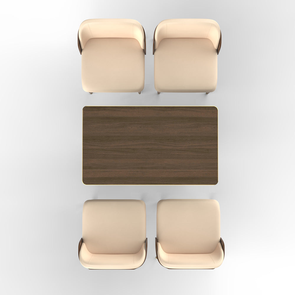 HUALIN Restaurant luxury sintered stone ceramic dining table with comfortable chair
