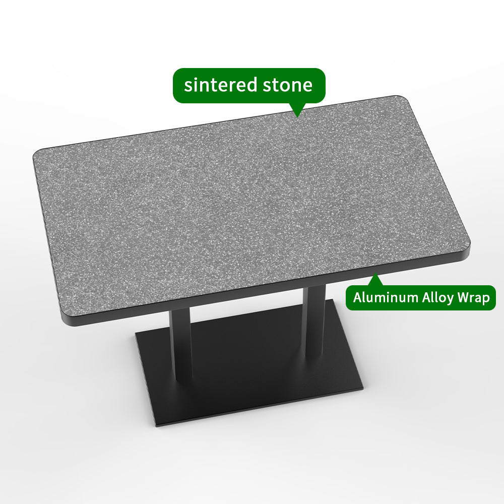 HUALIN Modern style theme restaurant luxury sintered stone dining table, marble dining table batch customization color and size can be customized