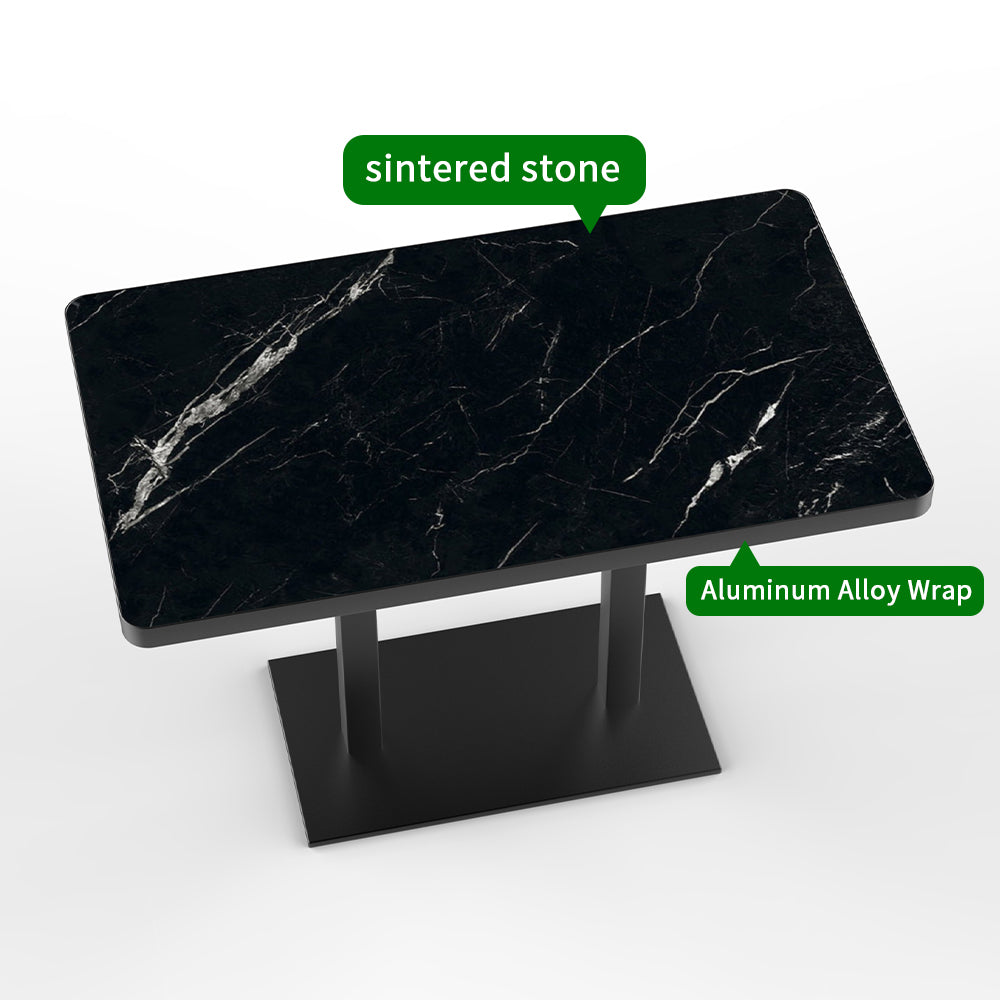 HUALIN Modern style theme restaurant luxury sintered stone dining table, marble dining table batch customization color and size can be customized