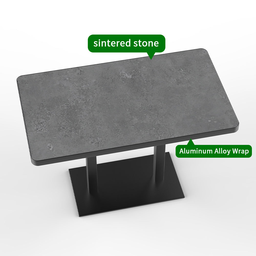 HUALIN Modern style theme restaurant luxury sintered stone dining table, marble dining table batch customization color and size can be customized