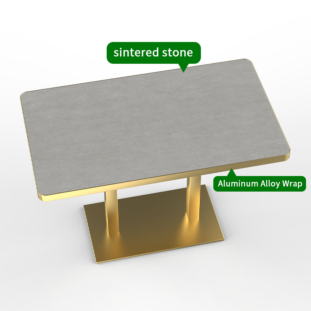HUALIN Modern style theme restaurant luxury sintered stone dining table, marble dining table batch customization color and size can be customized