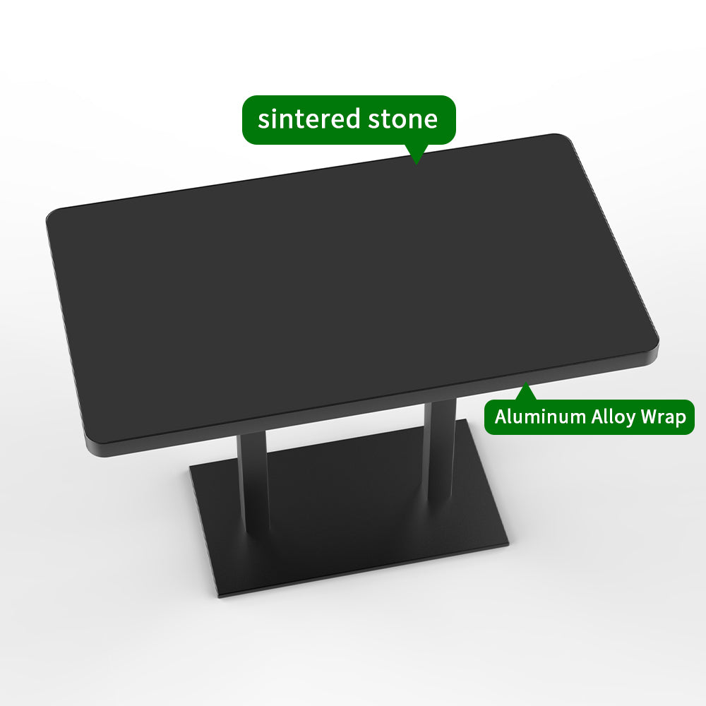 HUALIN Modern style theme restaurant luxury sintered stone dining table, marble dining table batch customization color and size can be customized