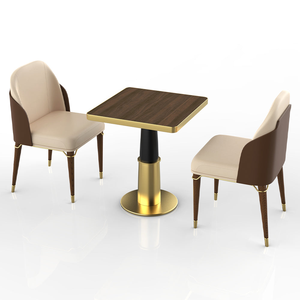 HUALIN Restaurant luxury sintered stone ceramic dining table with comfortable chair