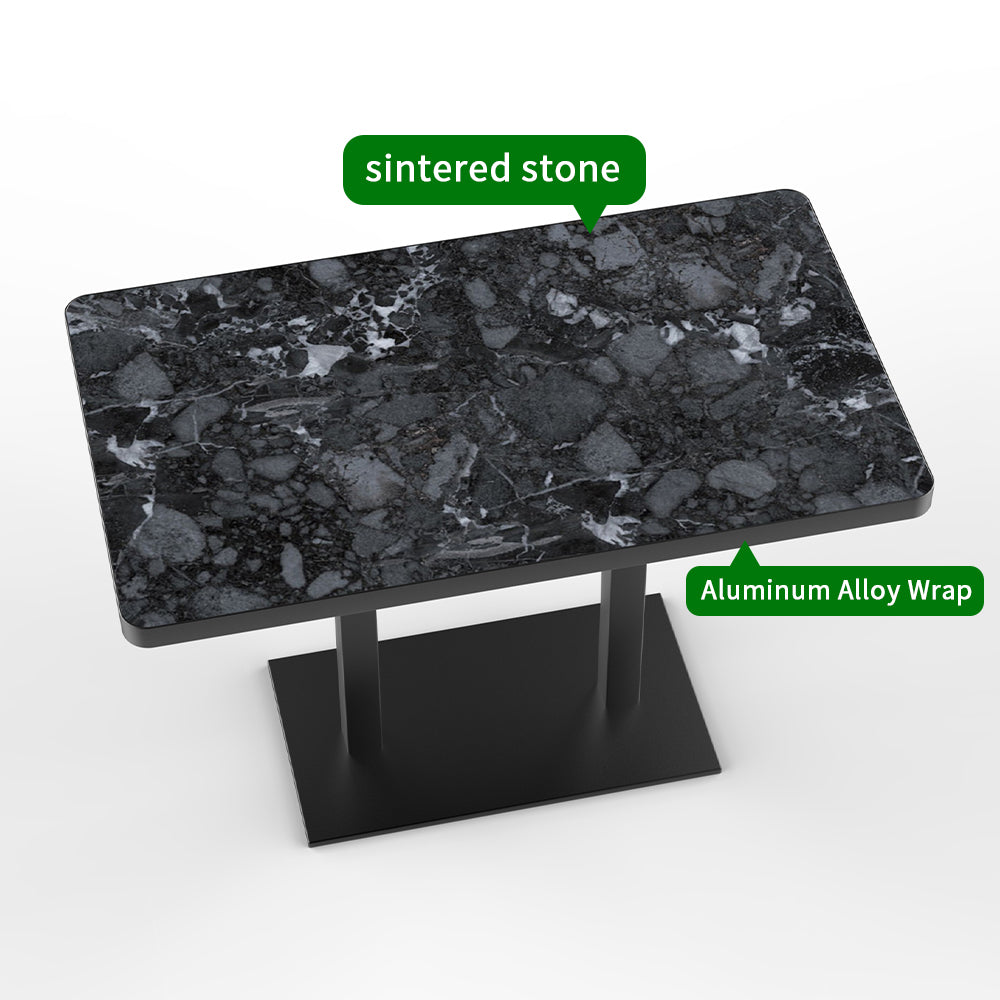 HUALIN Modern style theme restaurant luxury sintered stone dining table, marble dining table batch customization color and size can be customized