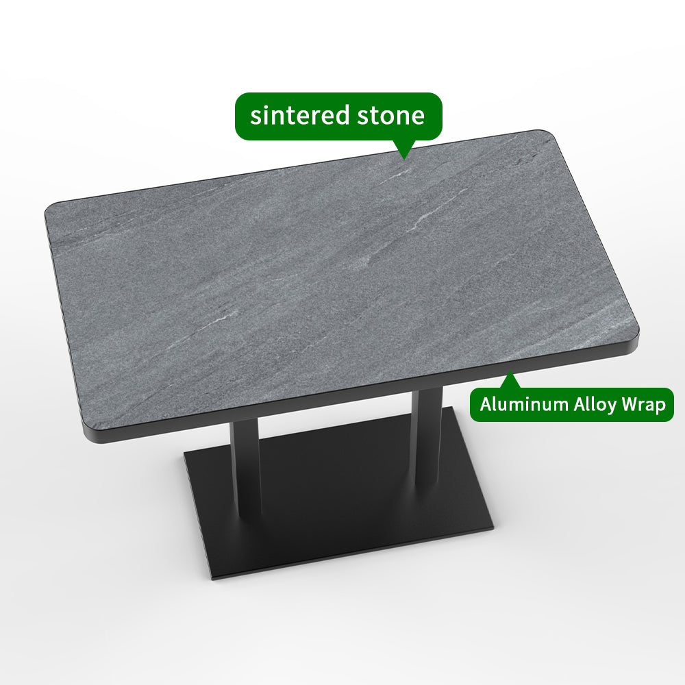 HUALIN Modern style theme restaurant luxury sintered stone dining table, marble dining table batch customization color and size can be customized