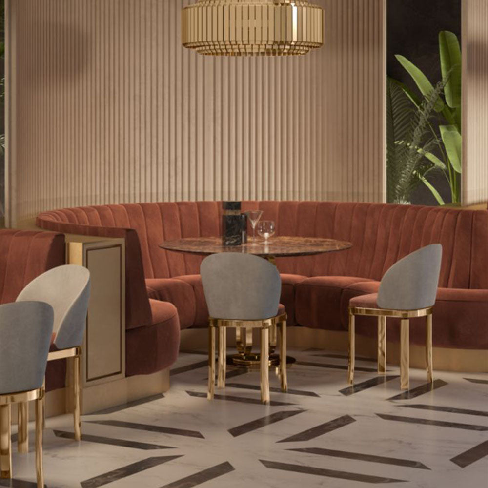 HUALIN Luxury restaurant hotel sofa booth customization
