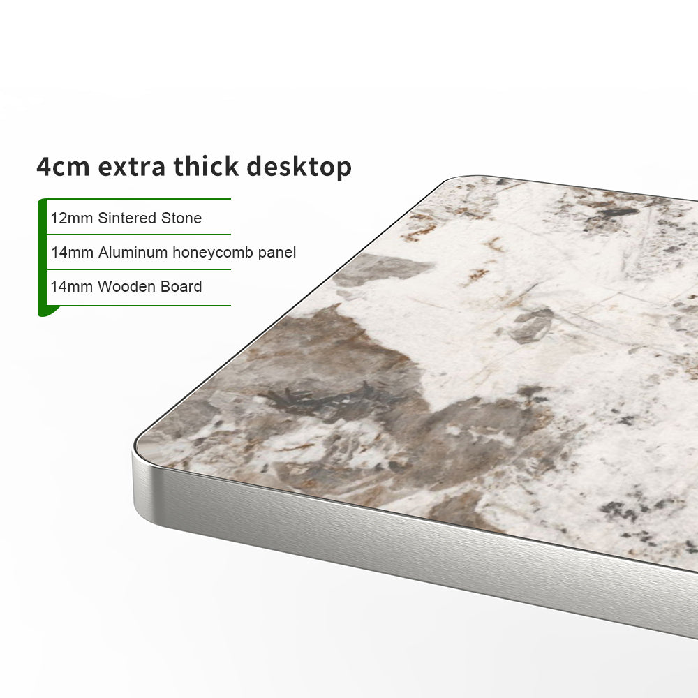 HUALIN Hotel theme restaurant luxury sintered stone dining table, marble dining table, customizable size and color