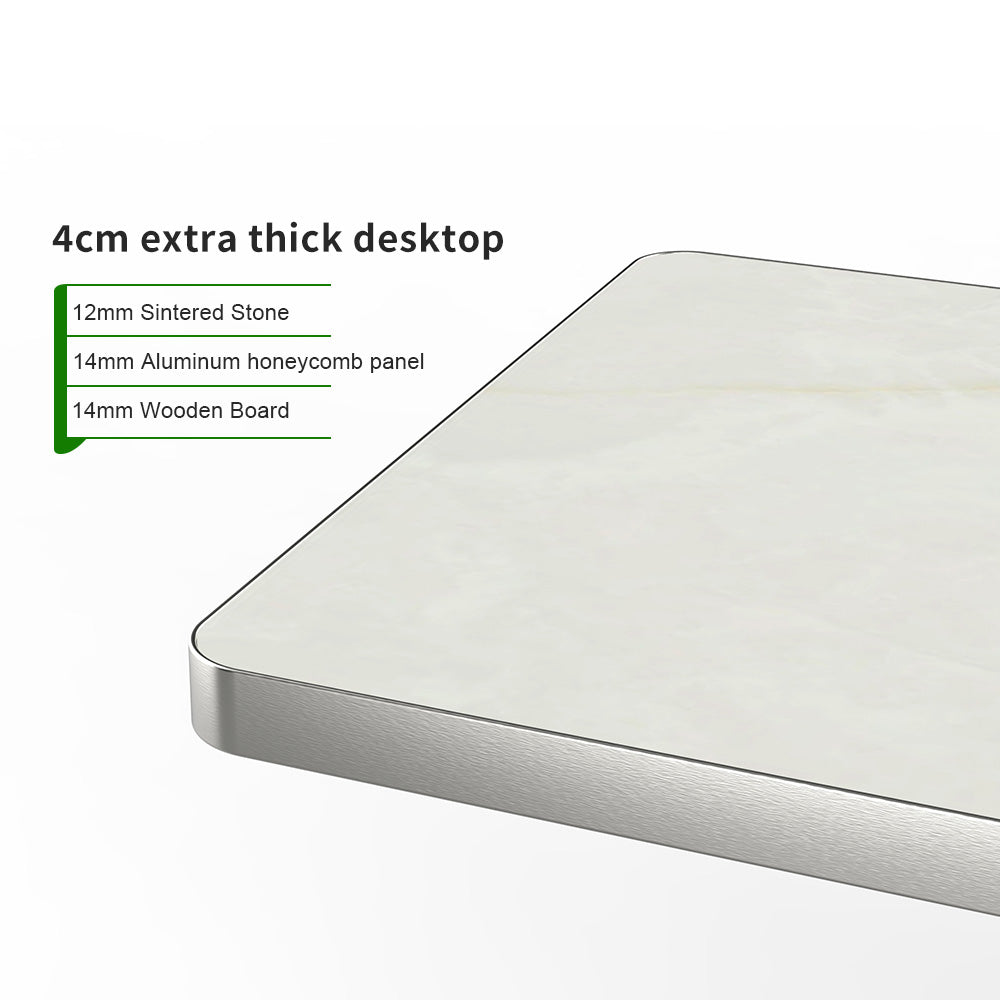 HUALIN Modern style restaurant stone pattern luxury rock slab dining table sintered stone dining table custom sizes and colors