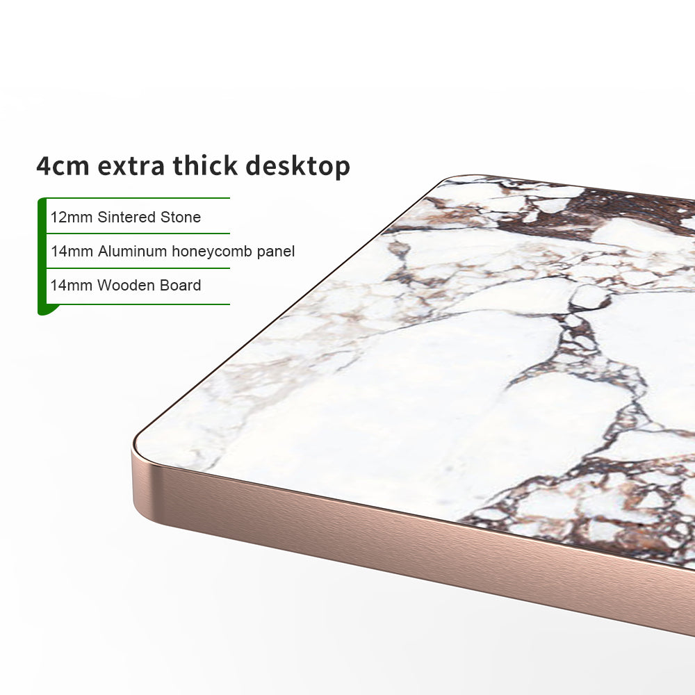 HUALIN Hotel theme restaurant luxury sintered stone dining table, marble dining table, customizable size and color