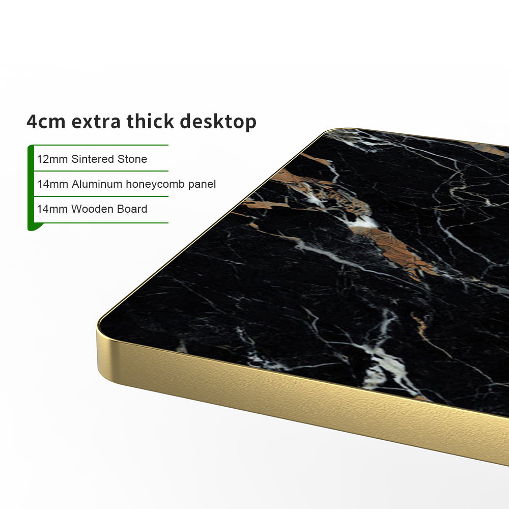 HUALIN Modern style theme restaurant luxury sintered stone dining table, marble dining table batch customization color and size can be customized