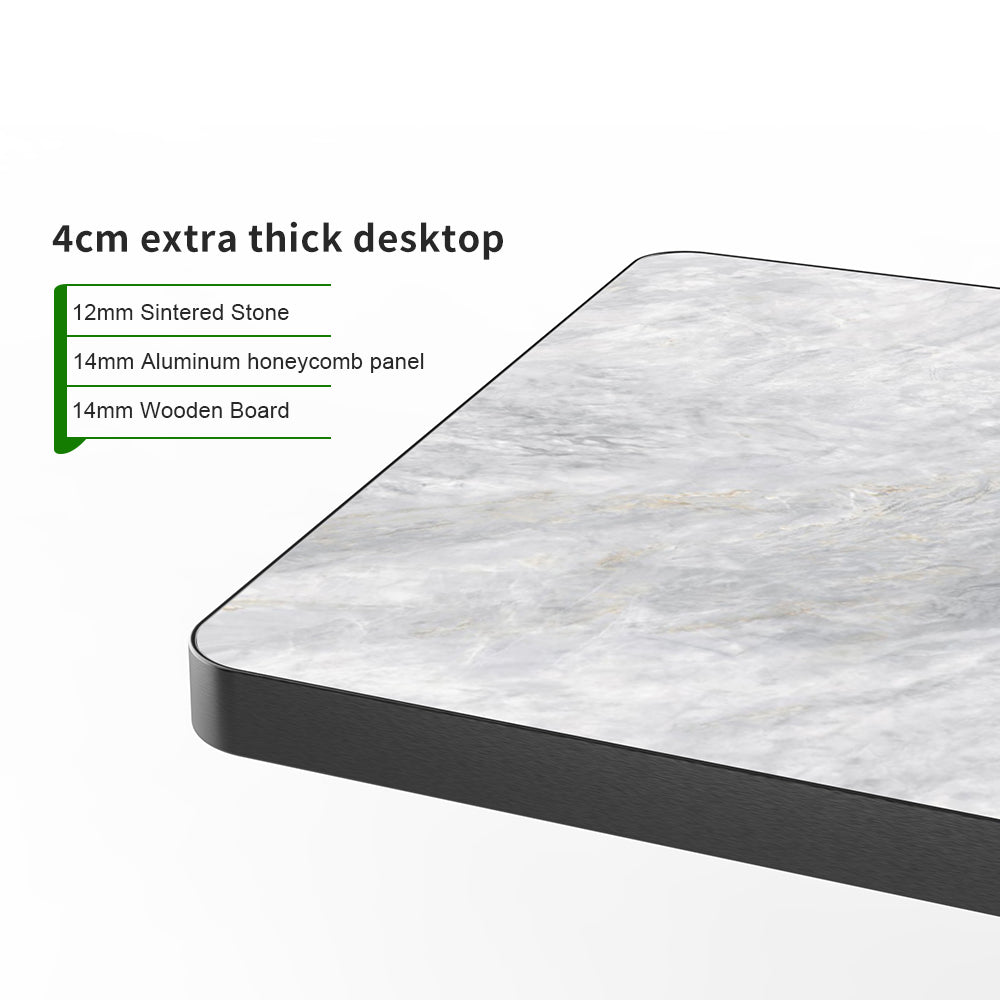 HUALIN Hotel theme restaurant luxury sintered stone dining table, marble dining table, customizable size and color