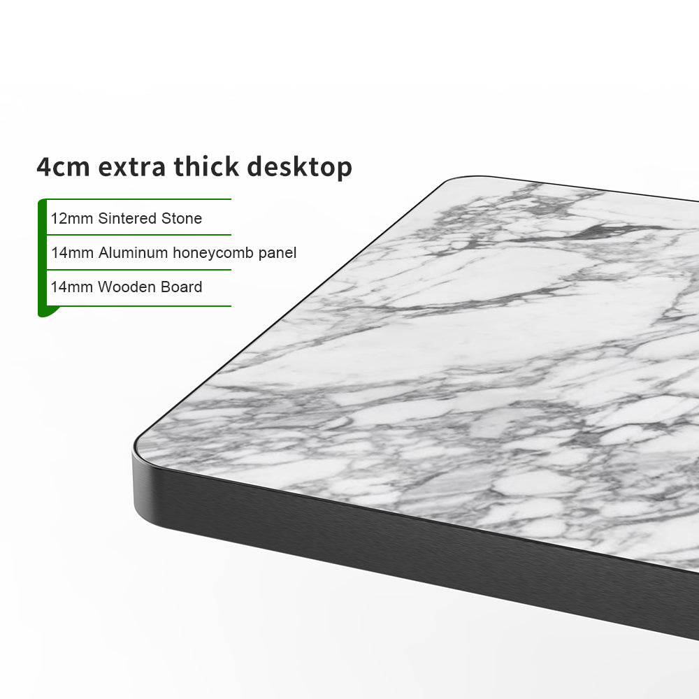 HUALIN Hotel theme restaurant luxury sintered stone dining table, marble dining table, customizable size and color