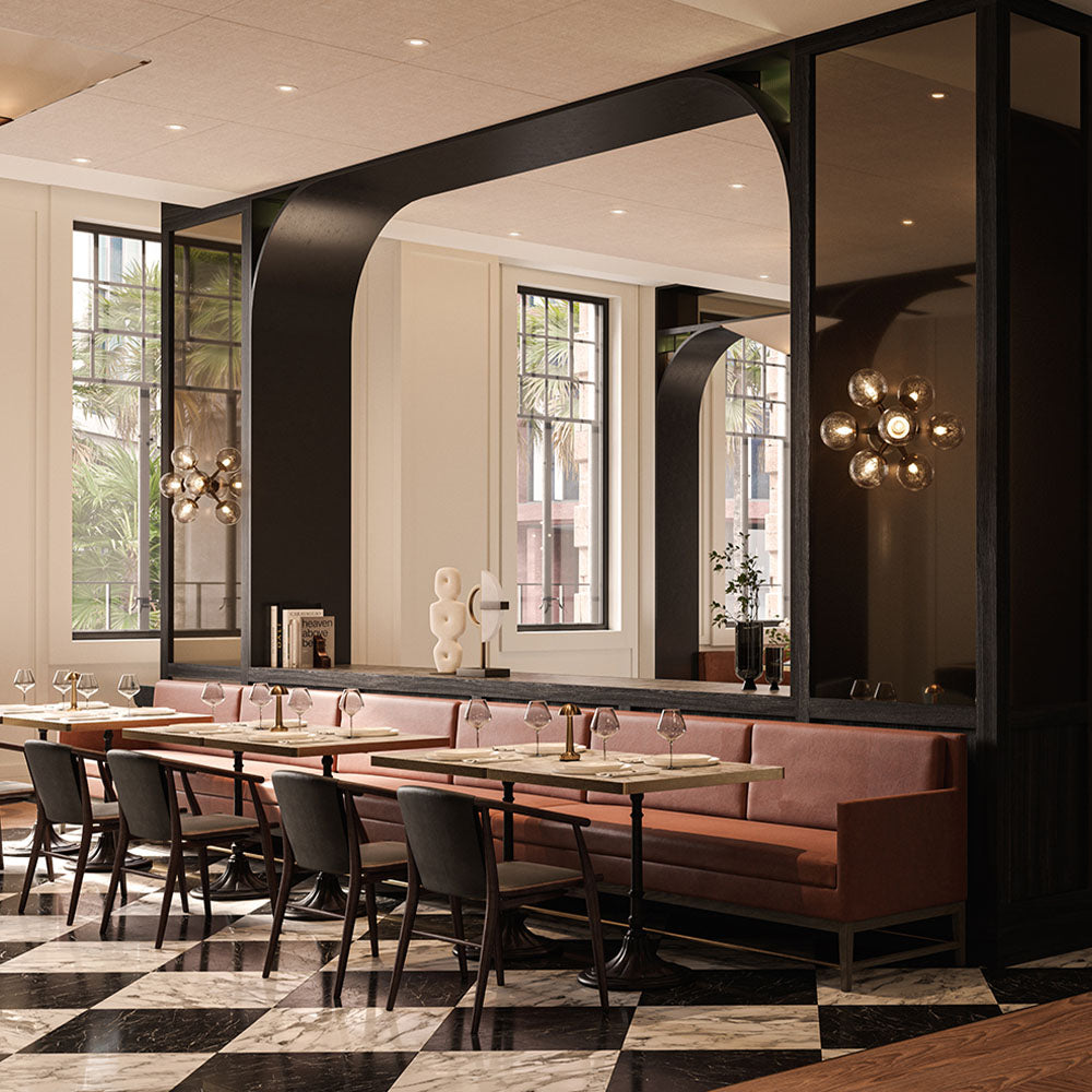 HUALIN Luxury restaurant hotel sofa booth customization