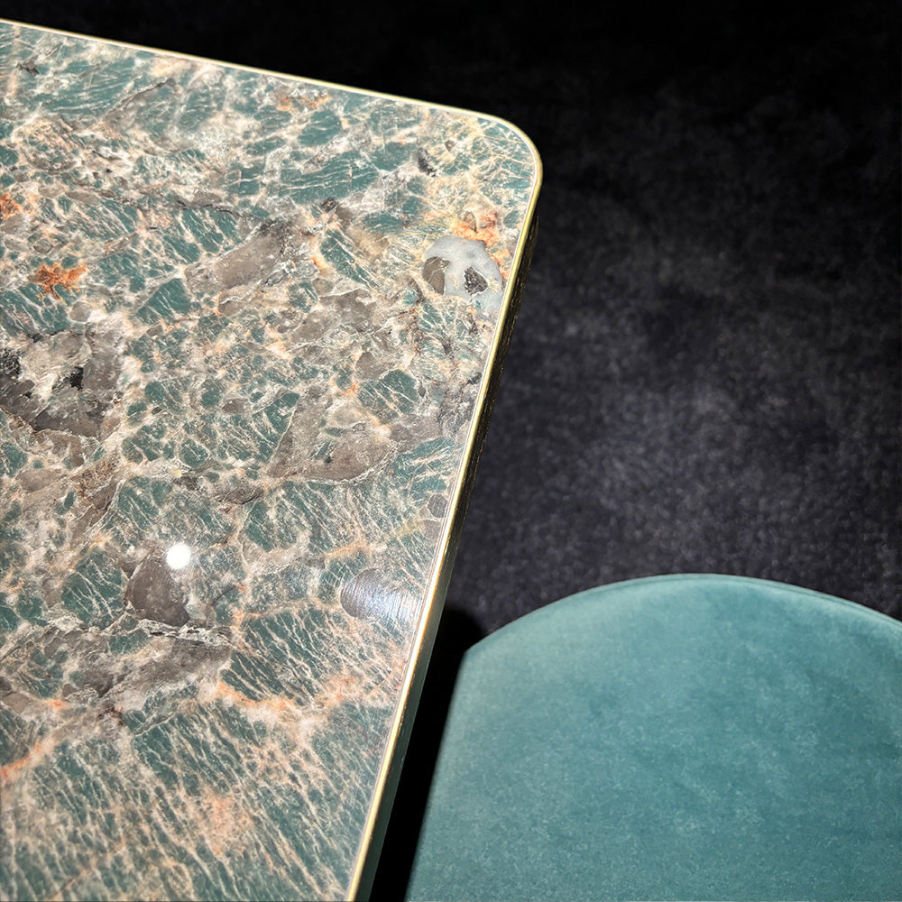 HUALIN Modern style theme restaurant luxury marble dining table with stainless steel legs, customizable size and color