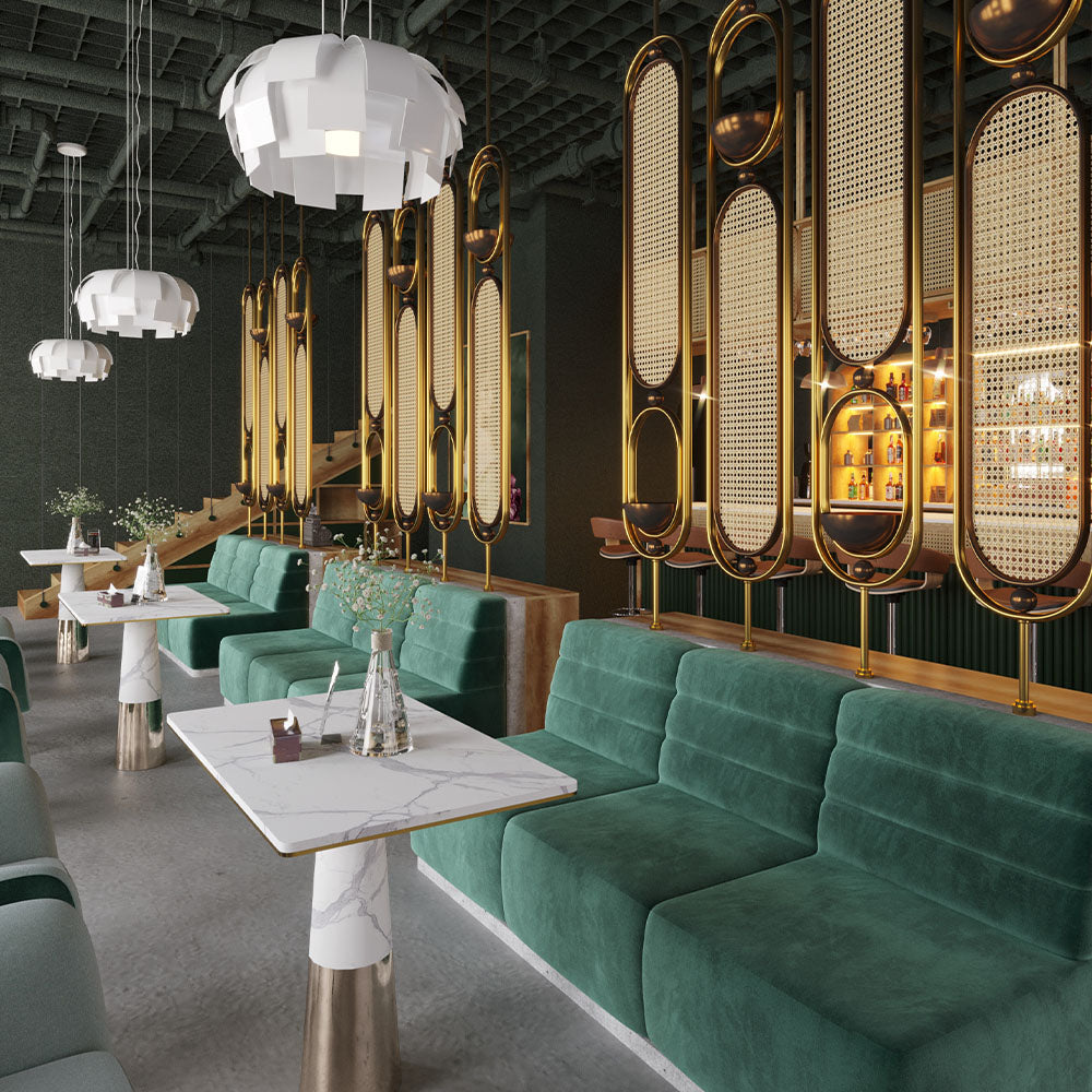 HUALIN Luxury restaurant hotel sofa booth customization