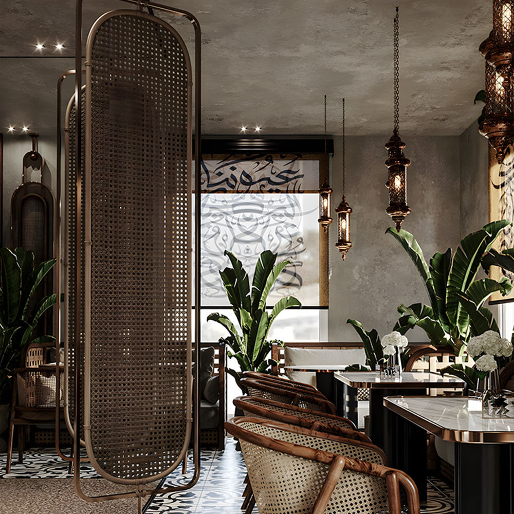 HUALIN Modern style hotel restaurant partition decorative screen dining area separation beautification