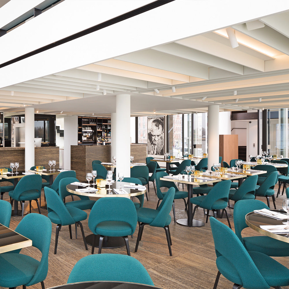 HUALIN Luxurious sintered stone dining tables, solid wood dining tables, dining chairs and comfortable booths. Customizable materials, colors and sizes