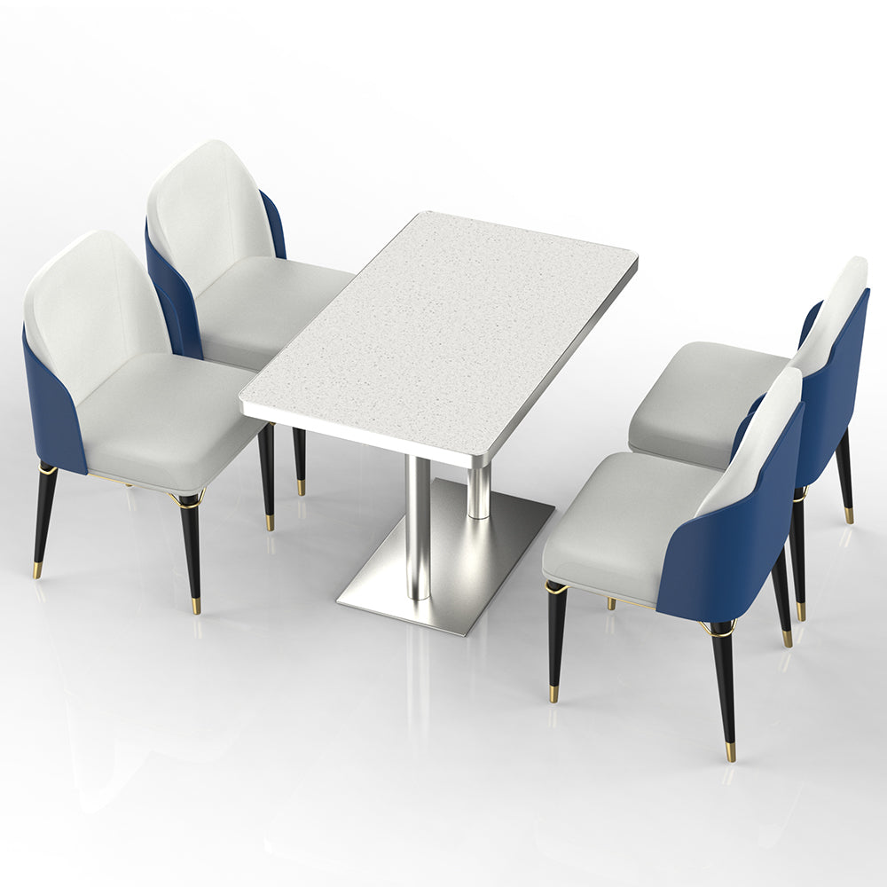 HUALIN Restaurant luxury sintered stone dining table with comfortable chairs, customizable material, color and size