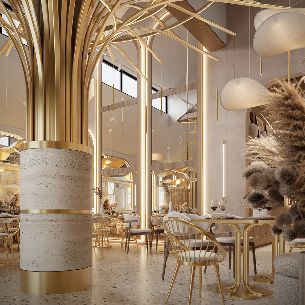 HUALIN Luxurious sintered stone dining tables, solid wood dining tables, dining chairs and comfortable booths. Customizable materials, colors and sizes