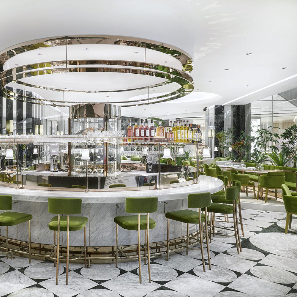 HUALIN Luxurious sintered stone dining tables, solid wood dining tables, dining chairs and comfortable booths. Customizable materials, colors and sizes