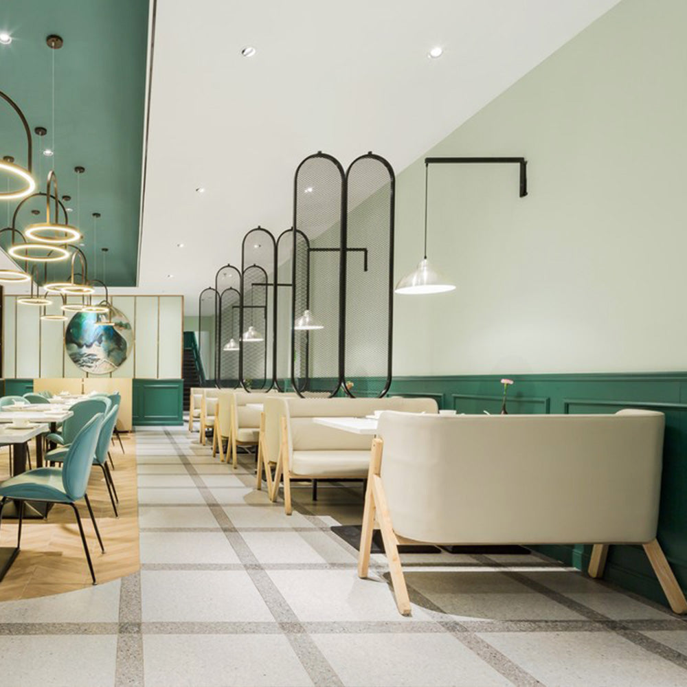 HUALIN Luxurious sintered stone dining tables, solid wood dining tables, dining chairs and comfortable booths. Customizable materials, colors and sizes