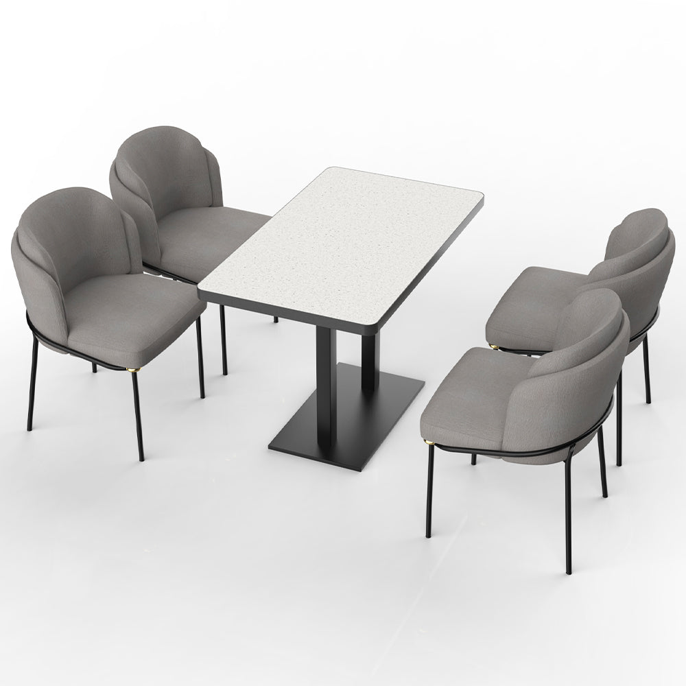 HUALIN Restaurant luxury sintered stone ceramic dining table with comfortable chair