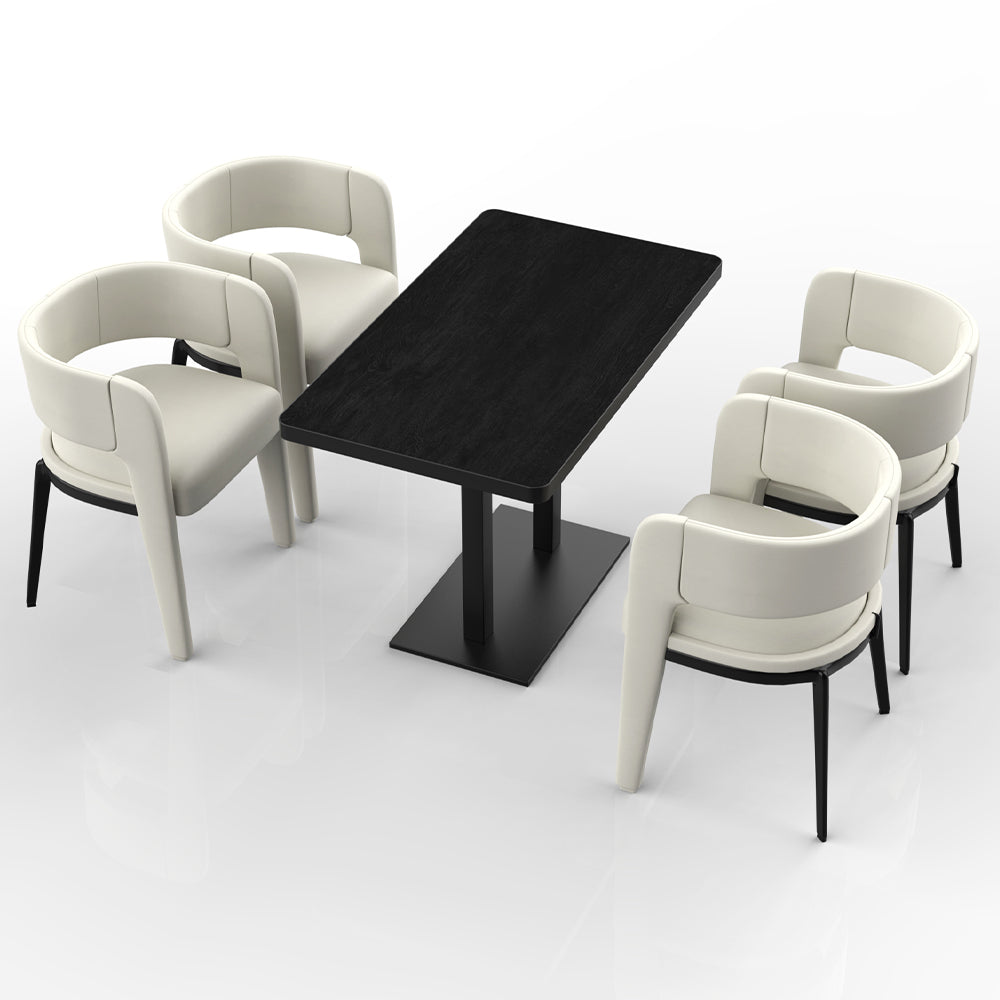 HUALIN Restaurant luxury sintered stone dining table with comfortable chairs, customizable material, color and size