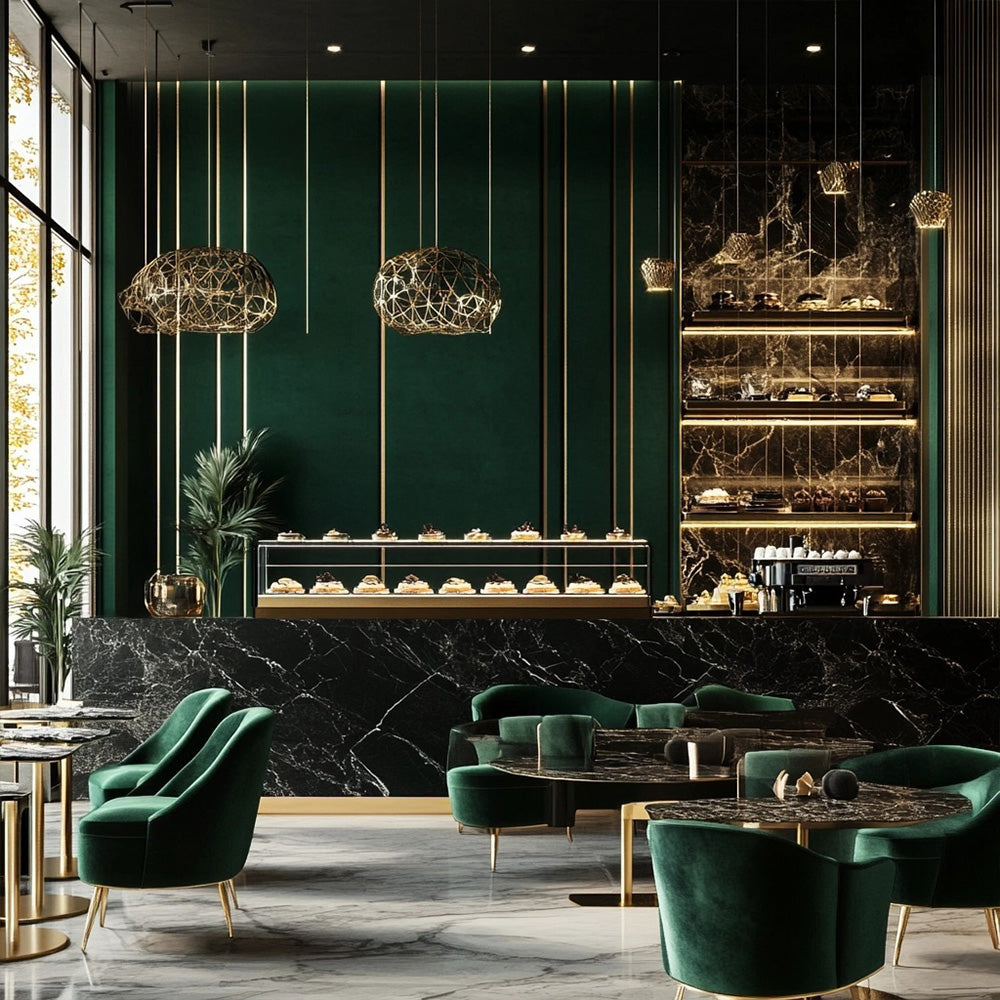 HUALIN Luxurious sintered stone dining tables, solid wood dining tables, dining chairs and comfortable booths. Customizable materials, colors and sizes