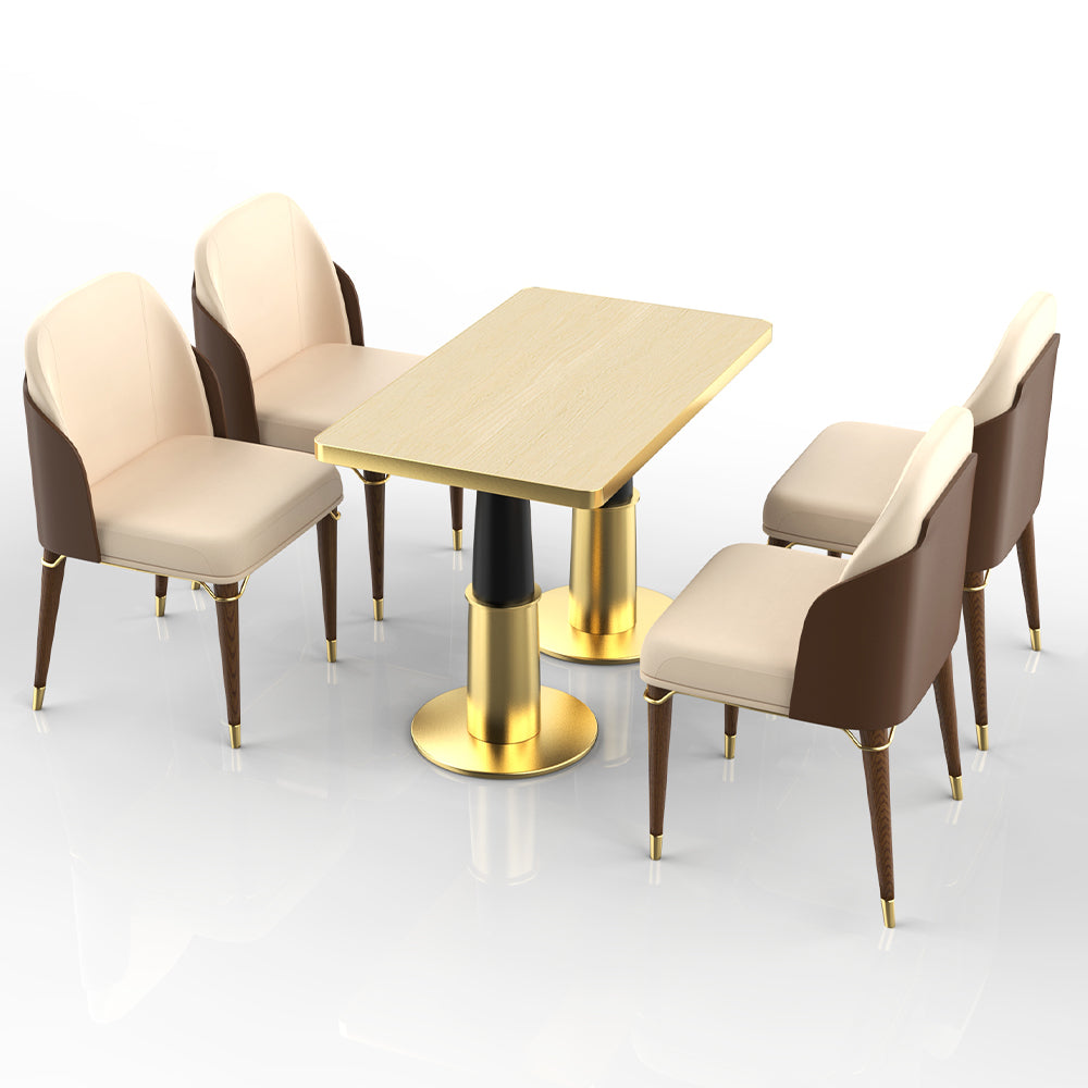 HUALIN Restaurant luxury sintered stone ceramic dining table with comfortable chair