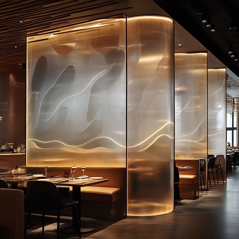 HUALIN Modern style hotel restaurant partition decorative screen dining area separation beautification