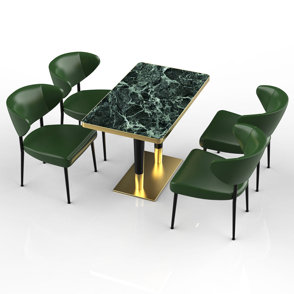 HUALIN Restaurant luxury sintered stone dining table with comfortable chairs, customizable material, color and size