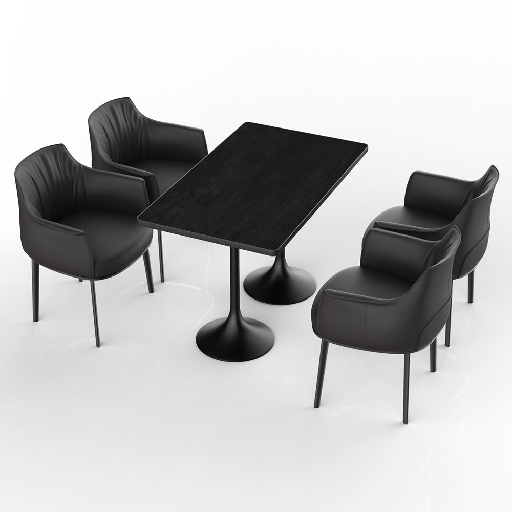 HUALIN Restaurant luxury sintered stone ceramic dining table with comfortable chair