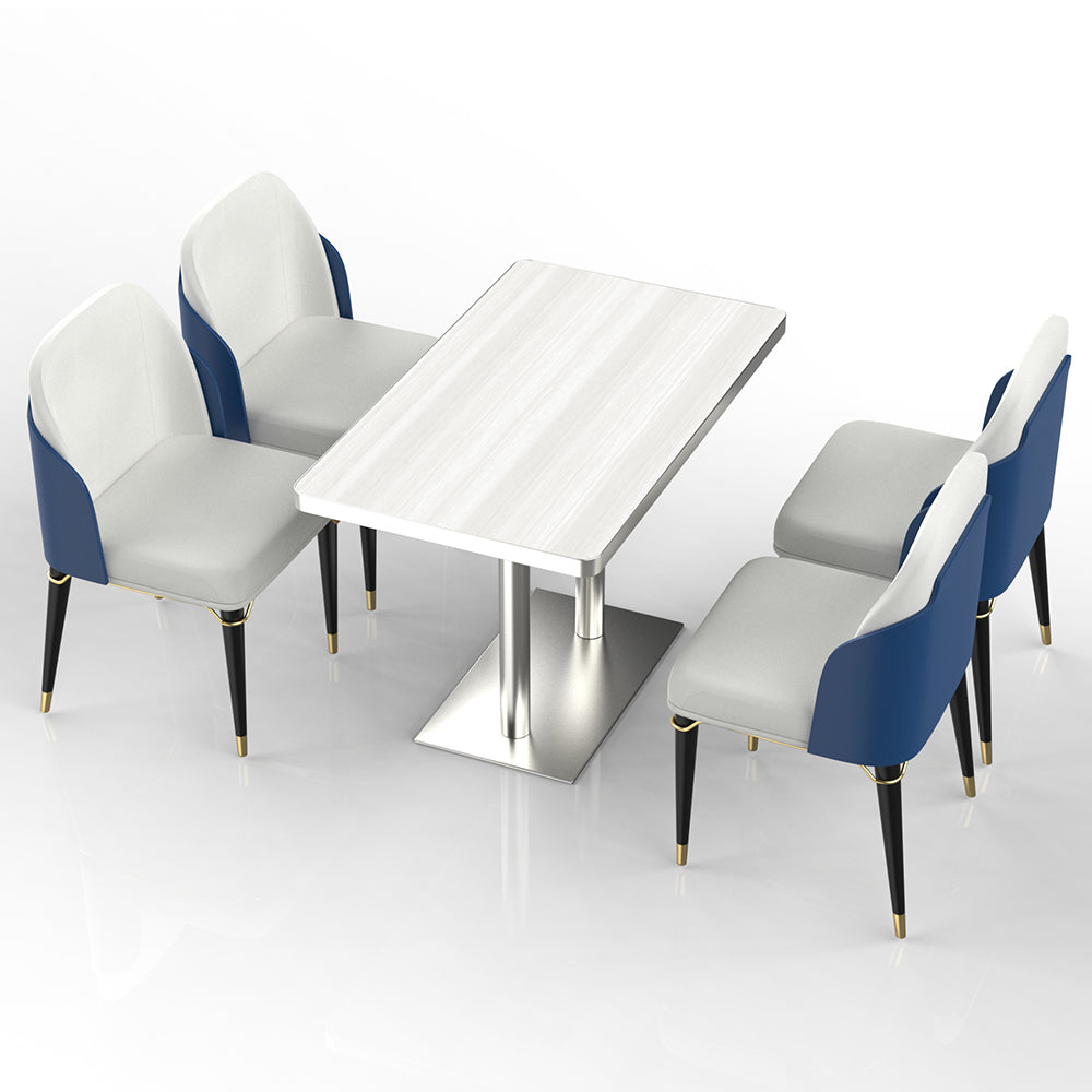HUALIN Restaurant luxury sintered stone dining table with comfortable chairs, customizable material, color and size