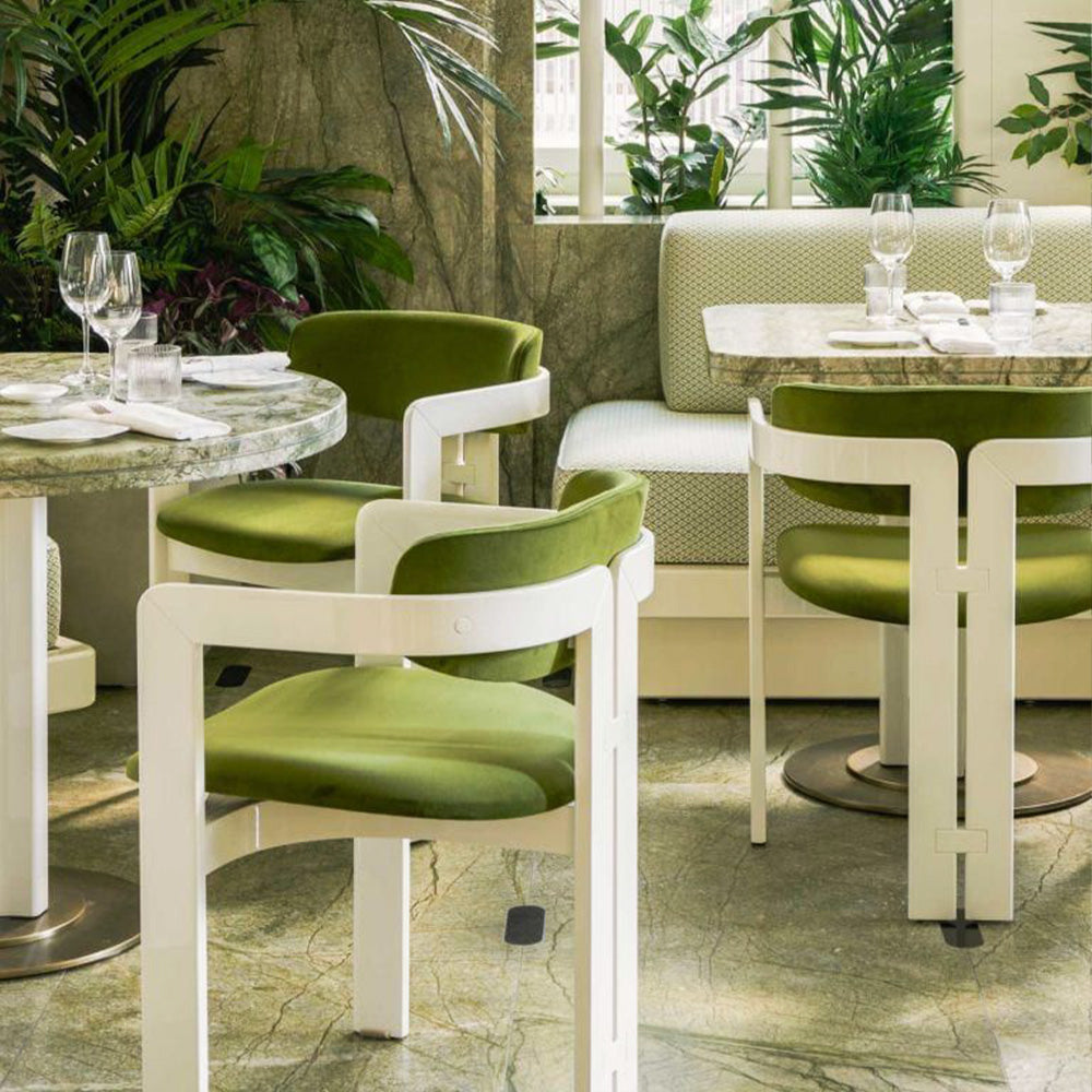 HUALIN Luxurious sintered stone dining tables, solid wood dining tables, dining chairs and comfortable booths. Customizable materials, colors and sizes