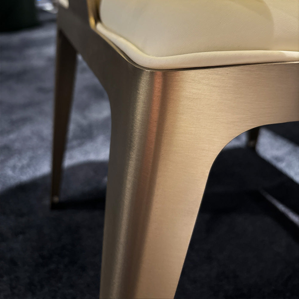 HUALIN Modern style theme restaurant luxury marble dining table with stainless steel legs, customizable size and color