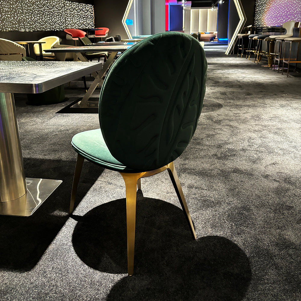 HUALIN Modern style theme restaurant luxury marble dining table with stainless steel legs, customizable size and color