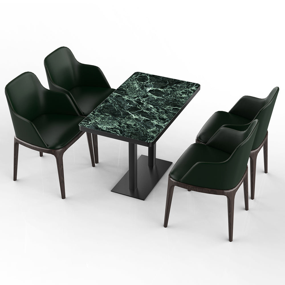 HUALIN Restaurant luxury sintered stone ceramic dining table with comfortable chair