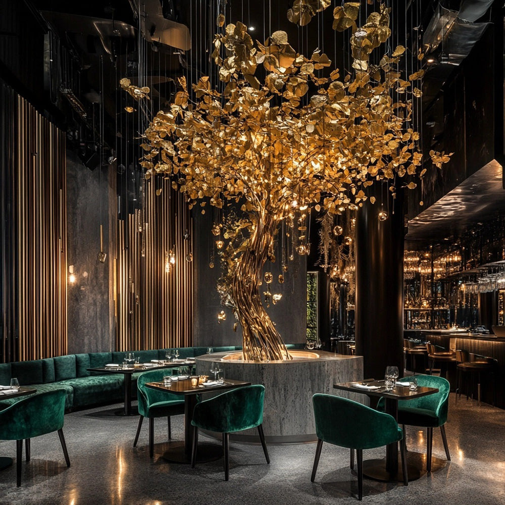 HUALIN Luxurious sintered stone dining tables, solid wood dining tables, dining chairs and comfortable booths. Customizable materials, colors and sizes