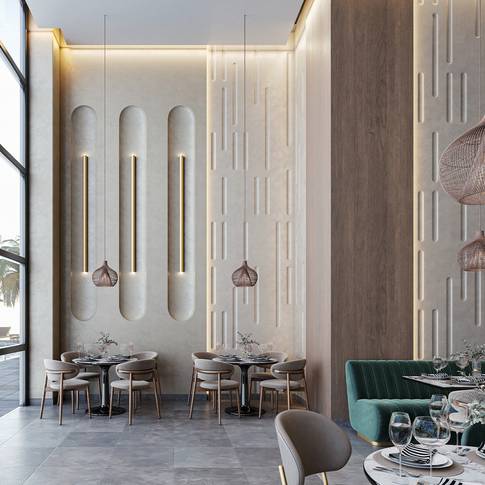 HUALIN Luxurious sintered stone dining tables, solid wood dining tables, dining chairs and comfortable booths. Customizable materials, colors and sizes