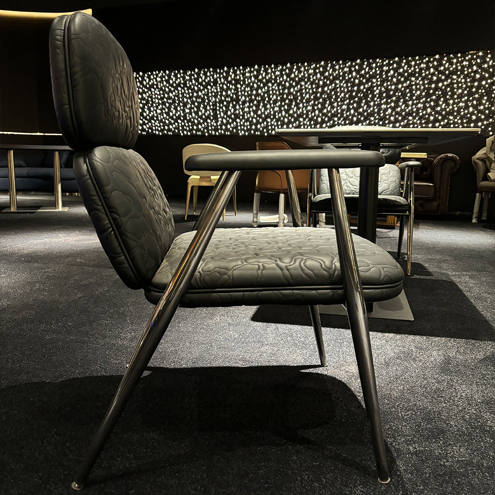 HUALIN Modern style theme restaurant luxury marble dining table with stainless steel legs, customizable size and color